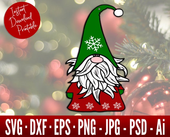 Christmas Gnome Ornament Svg Gnome Ornament Svg Files For Etsy
