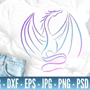 Dragon SVG - Dragon SVG Bundle - Art Dragon - fichiers Svg - fichiers de coupe - chemise Dragon - Fantasy Svg - fichiers Svg pour Cricut - fer sur le transfert