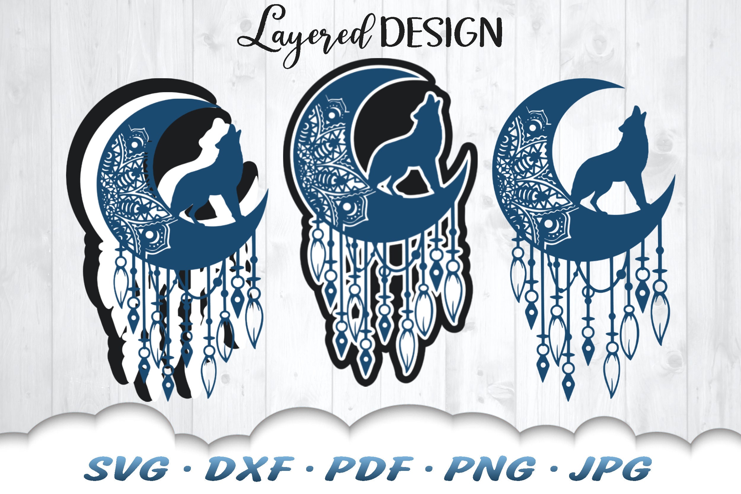 Download Mandala Wolf Dreamcatcher Svg Layered Dreamcatcher Svg ...