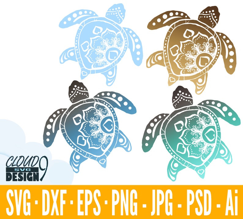 Download Turtle Mandala SVG Bundle Mandala SVG Turtle SVG Bundle | Etsy