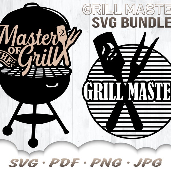 Master BBQ Svg Bundle - Grill Master Svg Files For Cricut - Grilling Svg - Master Of The Grill Svg - Father's Day Gift - Food Clipart