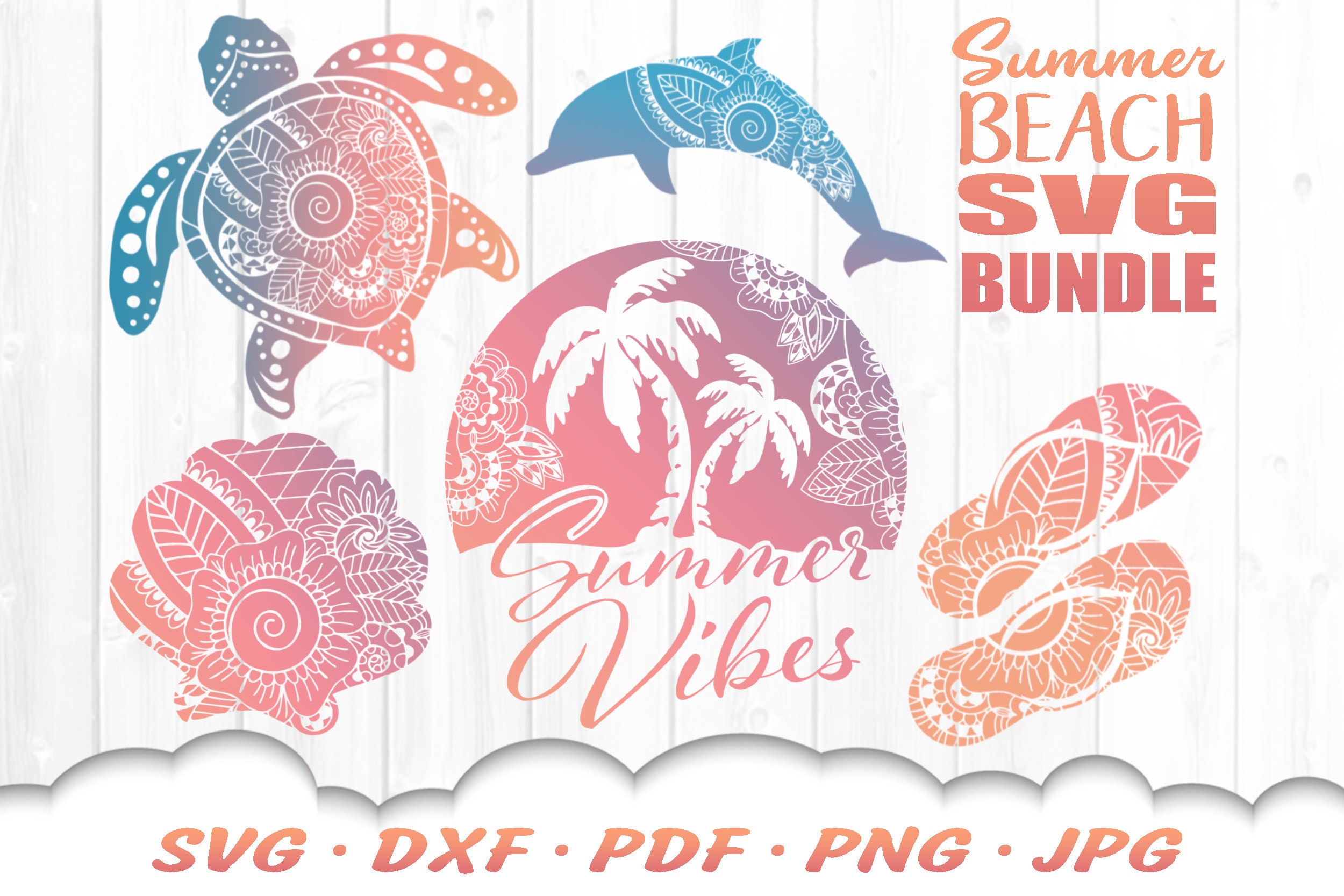 Mandala Beach SVG Bundle Mandala Sea Turtle Svg Beach Svg - Etsy