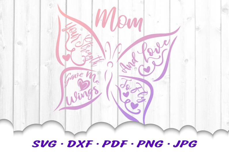 Download Mothers Day Gift SVG Mom Shirt Svg Butterfly SVG Mom | Etsy