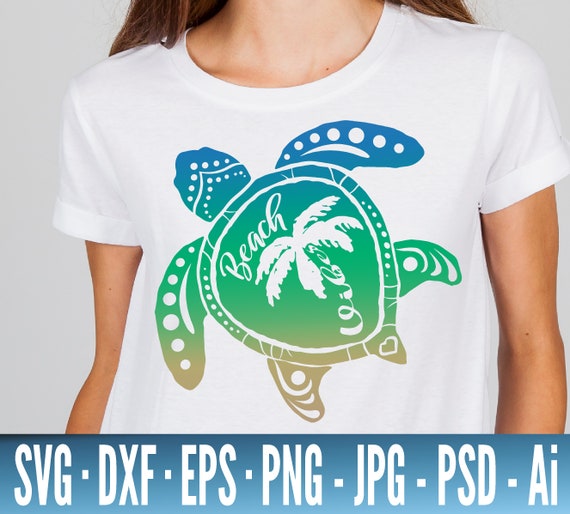 Download Free Beach Vibes Svg Files For Cricut Turtle Svg Palm Beach Svg Etsy SVG Cut Files
