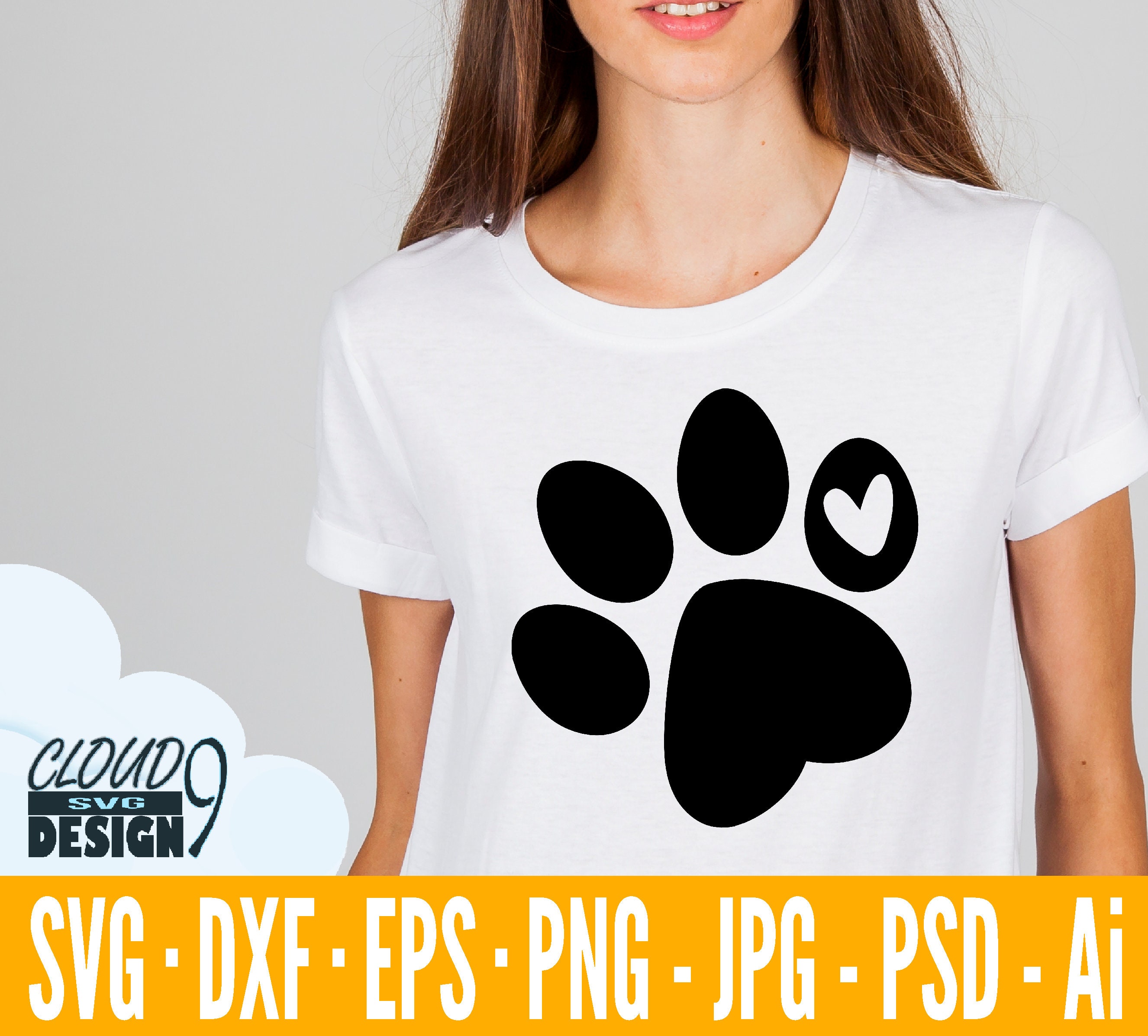 Paw Print SVG Paw SVG Heart SVG Dog Mom Svg Files for Cricut Svg Files for Silhouette Svg Cut Files Pet Lovers Download Etsy Canada