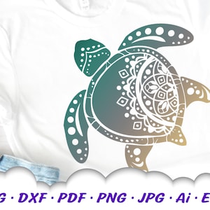 Turtle Mandala SVG Files For Cricut - Sea Turtle SVG - Sea Turtle Clipart - SVG Files - Cut Files - Sea Turtle Shirt - Iron On Transfer