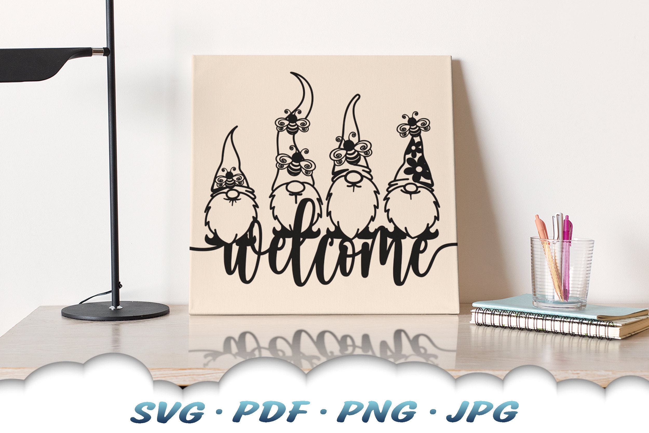 Download Gnome Welcome Sign Svg Garden Gnome Svg Files For Cricut ...