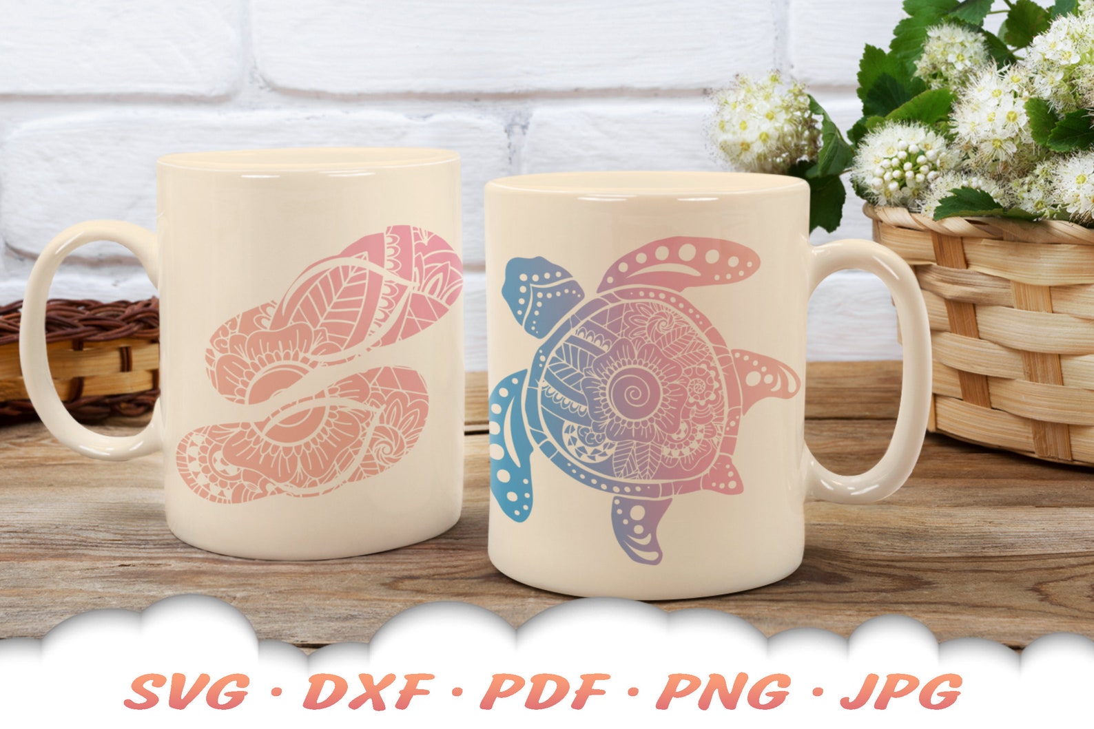 Mandala Beach SVG Bundle Mandala Sea Turtle Svg Beach Svg | Etsy
