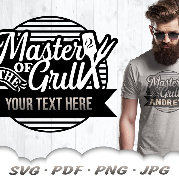 Grill Master SVG - BBQ Svg Files For Cricut - Grilling Svg - Master Of The Grill Svg - BBQ Sign - Father's Day Gift - Food Clipart Iron On