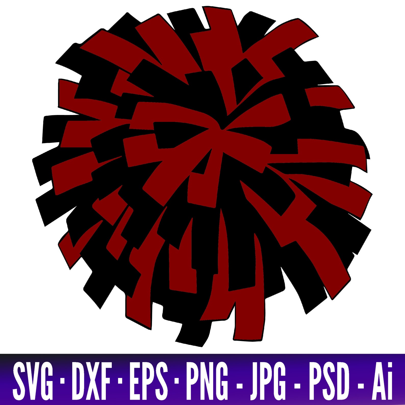 Cheer Pom SVG Cheerleader SVG Pom Pom SVG Cheerleader Etsy