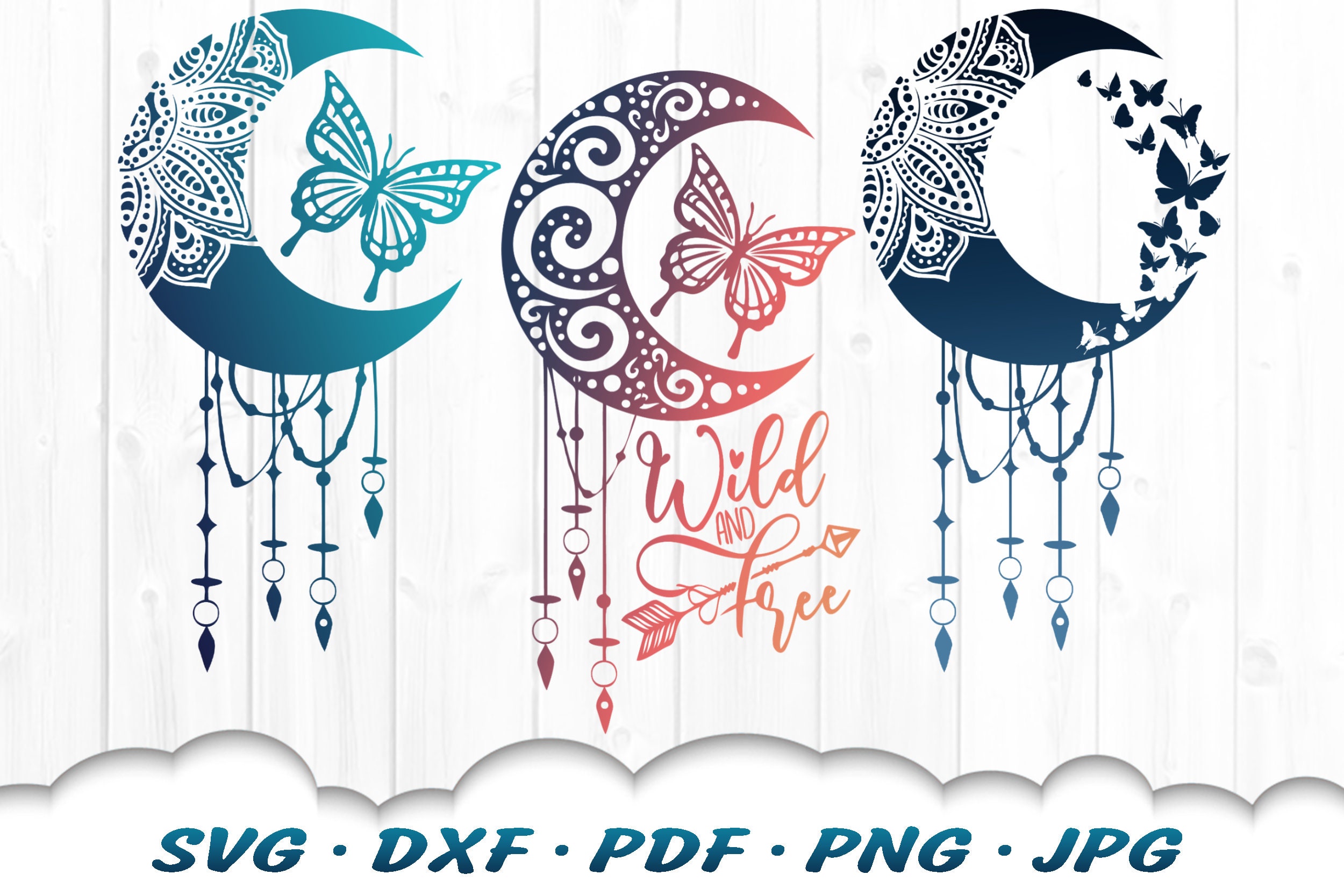 Mandala Butterfly Dreamcatcher Svg Bundle Dreamcatcher Svg Etsy