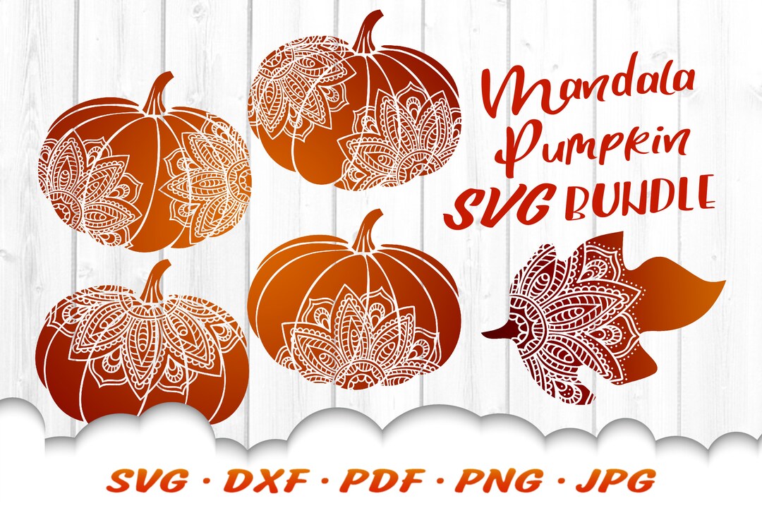 Mandala Pumpkin Svg Bundle Pumpkin Svg Files For Cricut Mandala 