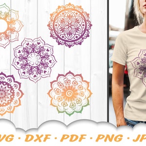 Circulaire Mandala Svg-bundel - Mandala Svg-bestanden voor Cricut - Mandala Svg - Mandala Clipart - Mandala Bundel - Mandala Sublimatie Ontwerp Png