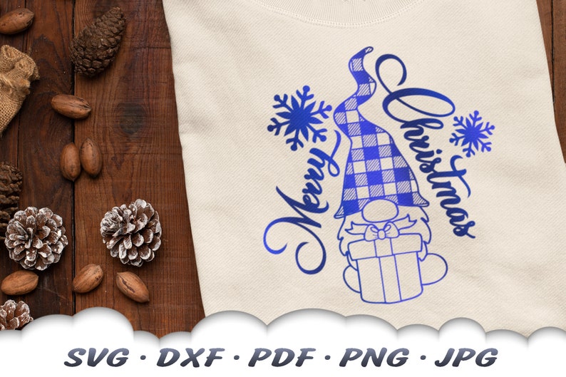 Merry Christmas Svg Gnome Clipart Iron On Gnome Svg Files For Cricut Christmas Cricut Svg Dxf Cut Files Merry Christmas Gnome Svg