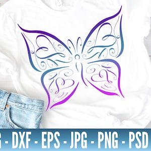 Schmetterling SVG - Schmetterling SVG Design - Schmetterling SVG Schnittdateien -Svg Dateien für Cricut - Transfer zum Aufbügeln - Schnitt Dateien - Schmetterling Download