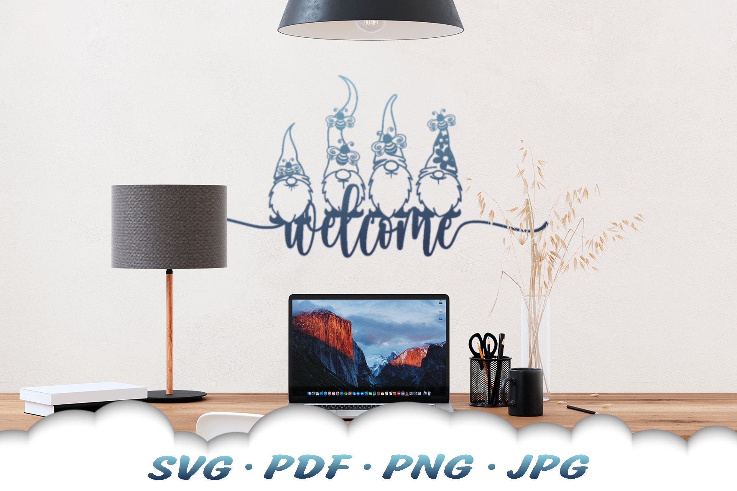 Download Gnome Welcome Sign Svg Garden Gnome Svg Files For Cricut ...