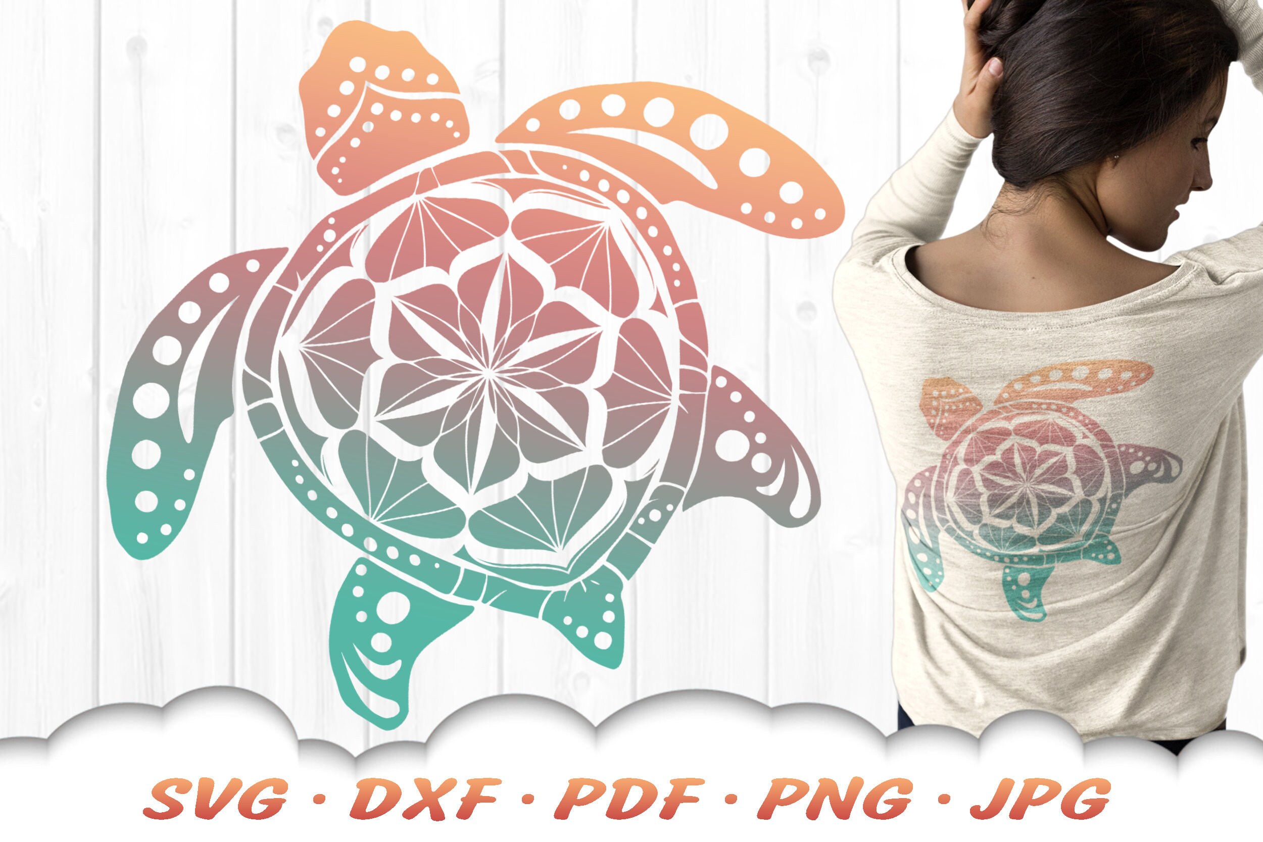 Download Turtle Mandala Svg Files For Cricut Sea Turtle Svg Mandala Etsy