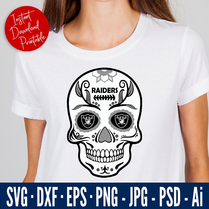 Download Oakland RAIDERS Sugar Skull SVG Raiders Svg Files For ...