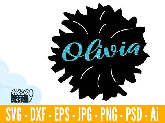Cheer Svg Pom Pom Svg Cheerleader Svg Cheer Clip Art Pom Etsy