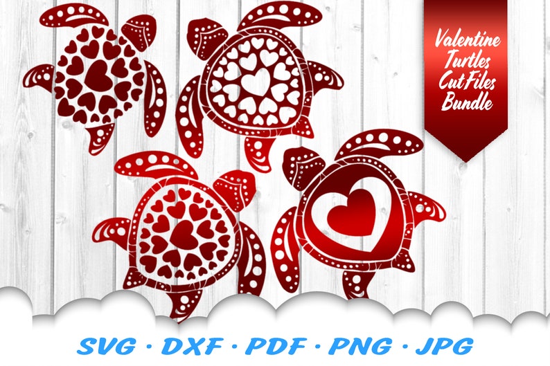 Download Free Valentine Heart Sea Turtle Svg Bundle Sea Turtle Svg Files Etsy SVG Cut Files