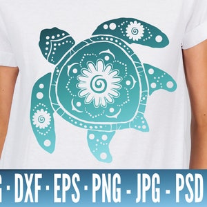 Turtle Mandala SVG Files For Cricut - Turtle SVG - Sea Turtle SVG - Sea Turtle Art - Turtle Clipart - Svg Files - Silhouette