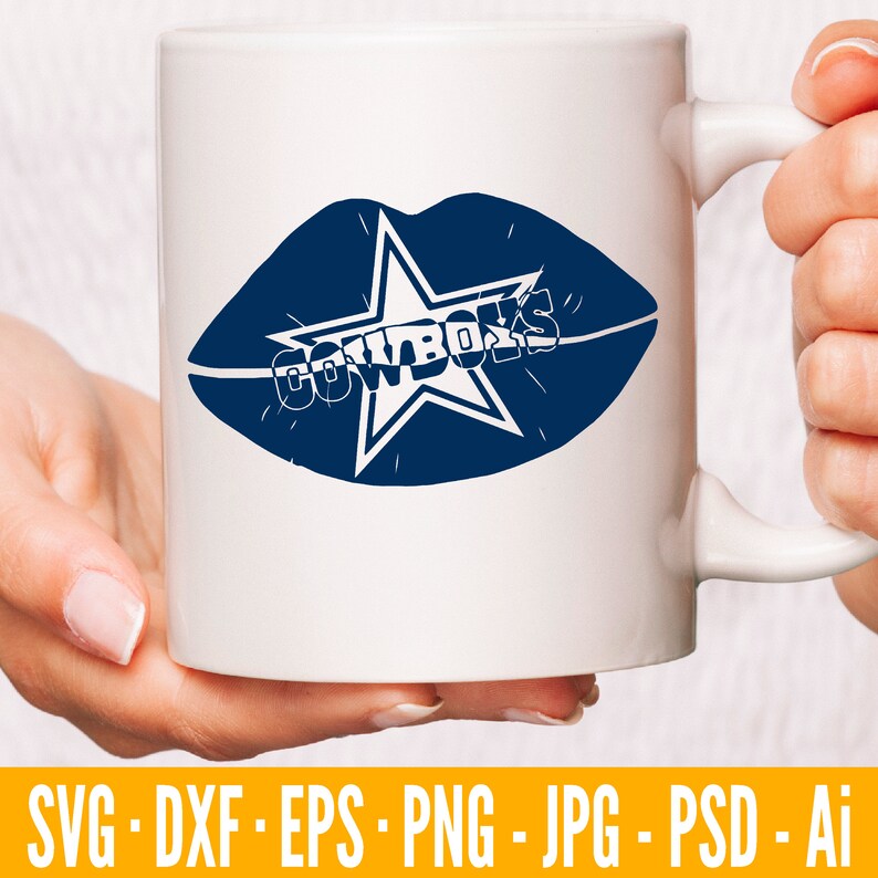 Download Dallas COWBOYS Lips SVG Football Svg Files For Cricut | Etsy