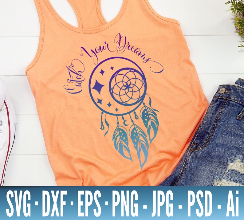 Download Moon & Stars Dream Catcher SVG Dream SVG Dream Catcher SVG ...