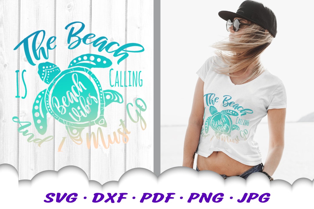 Beach Vibes SVG Turtle SVG Files for Cricut Beach SVG Turtle Svg Beach
