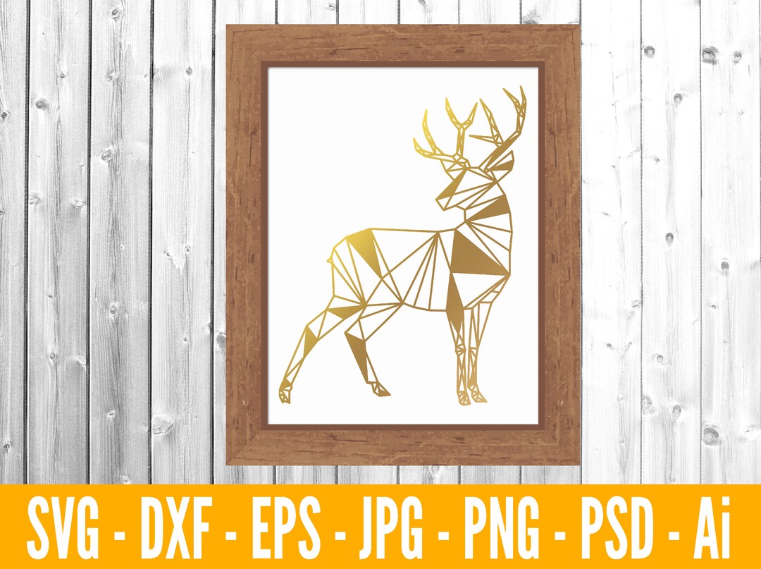 Geometric Deer SVG, Deer SVG, Animal SVG, Abstract Deer Svg, Gold Deer