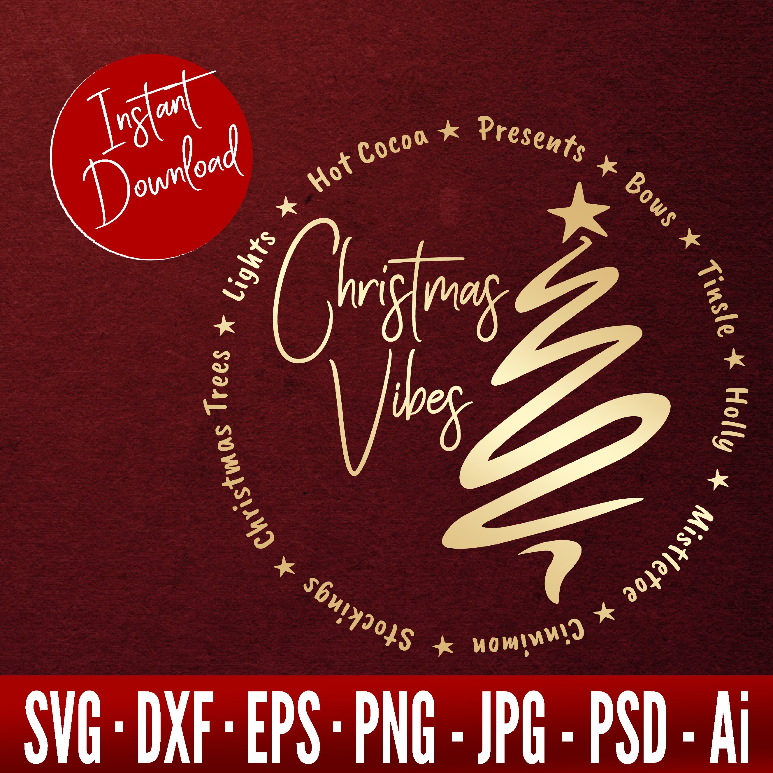 Download Christmas Vibes SVG Christmas Sign SVG Christmas SVG Files ...