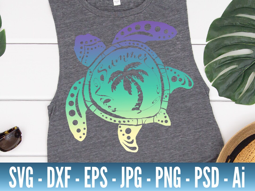 Beach Vibes SVG Sea Turtle SVG Files for Cricut Turtle SVG - Etsy