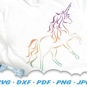 Unicorn SVG - Unicorn Svg-bestanden voor Cricut - Fantasy Wall Art Svg Cut-bestanden - Unicorn Shirt Dxf - Unicorn Vinyl opstrijkbare overdracht