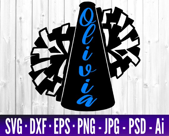 Download Megaphone Svg Cheerleader Svg Cheer Clip Art Pom Poms Svg Files For Cricut