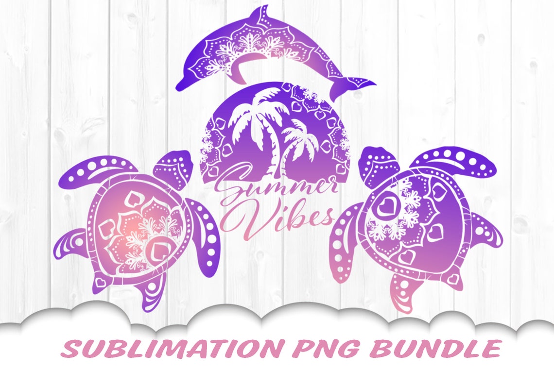 Download Summer Vibes Beach Mandala SVG Bundle Turtle Svg Summer | Etsy