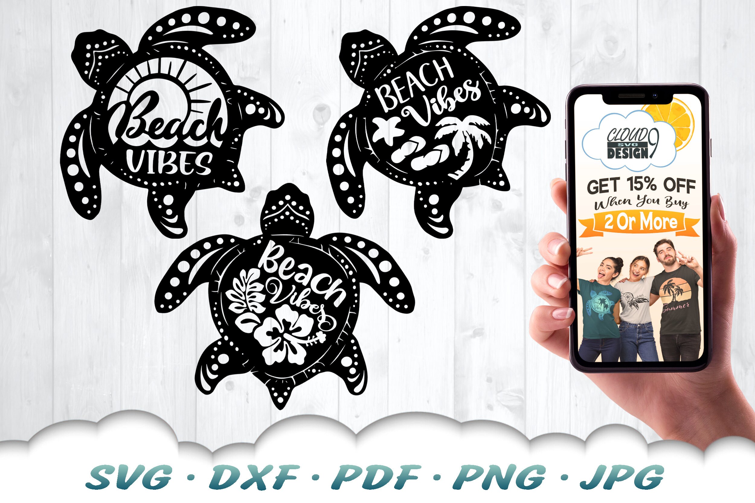Beach Vibes Turtle Svg Bundle Sea Turtle Svg Files for - Etsy