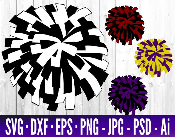 Cheer Pom Svg Cheerleader Svg Pom Pom Svg Cheerleader Etsy