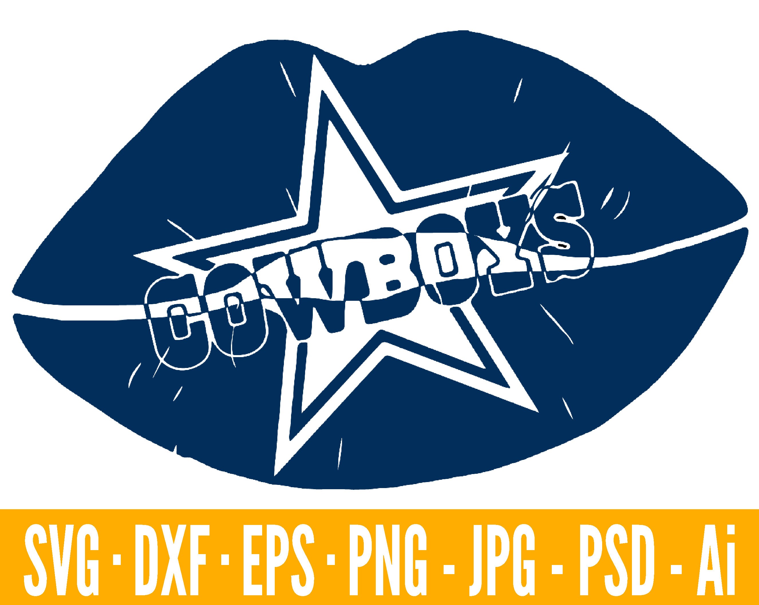 Download Dallas COWBOYS Lips SVG Football Svg Files For Cricut | Etsy