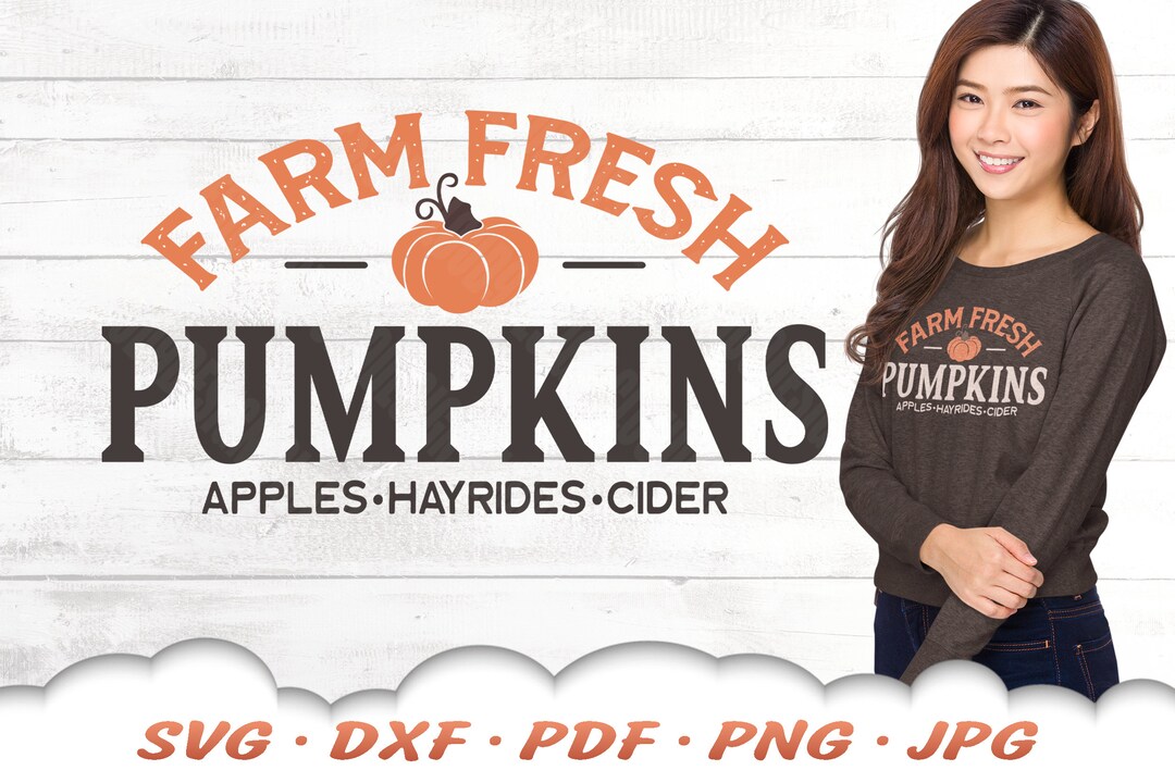 Farmhouse Pumpkin Svg - Fall Svg - Autumn Svg - Harvest Svg - Farm ...
