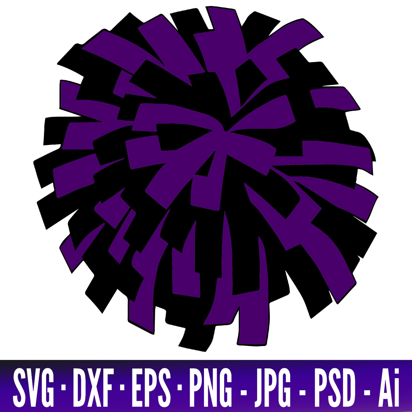 Cheer Pom SVG Cheerleader SVG Pom Pom SVG Cheerleader Etsy