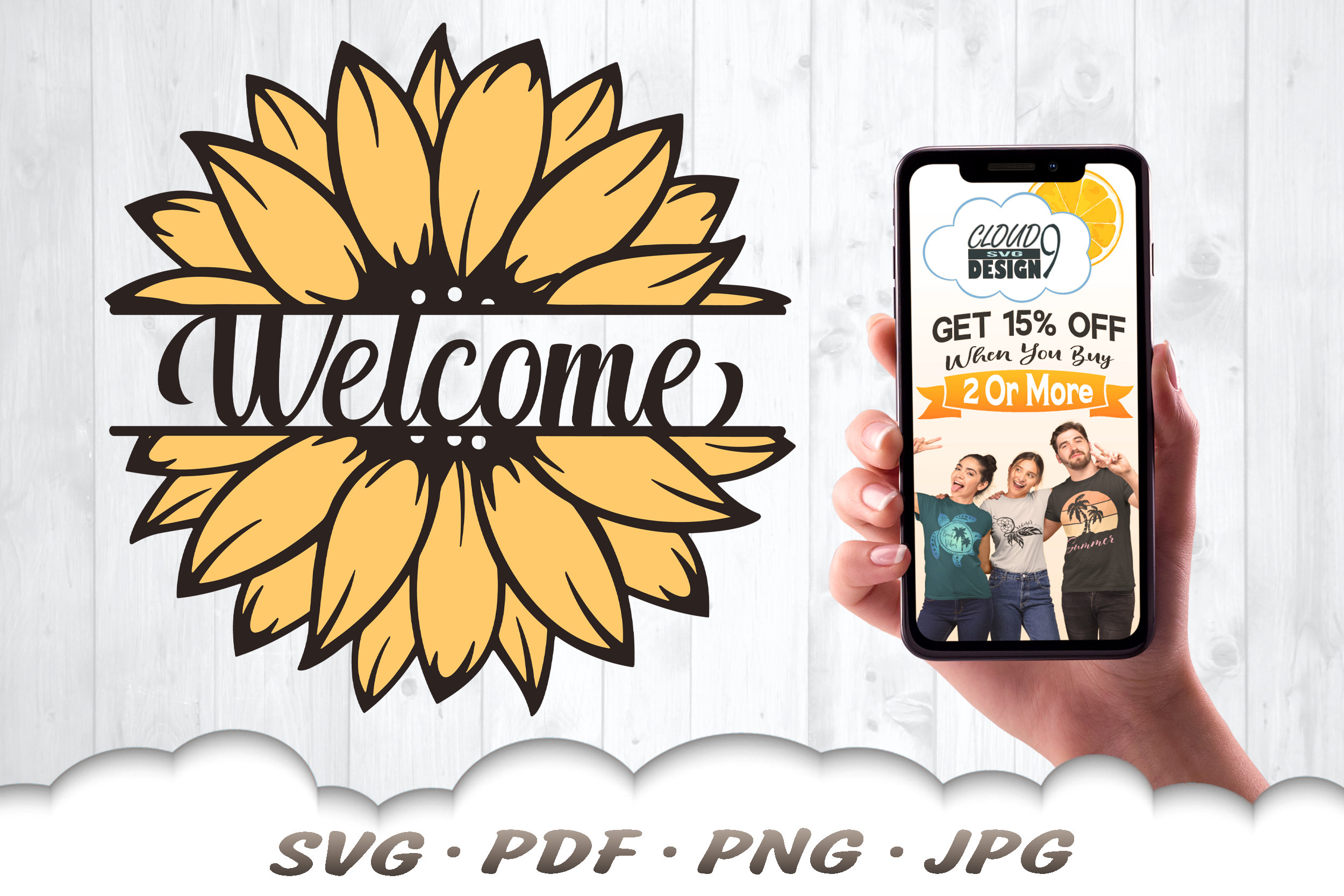 Free Free 111 Sunflower Welcome Svg SVG PNG EPS DXF File