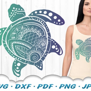 Zentangle Sea Turtle Svg Files For Cricut - Sea Turtle Svg - Turtle Clipart - Mandala Turtle Svg Files - Mandala Sea Turtle Dxf Cut Files