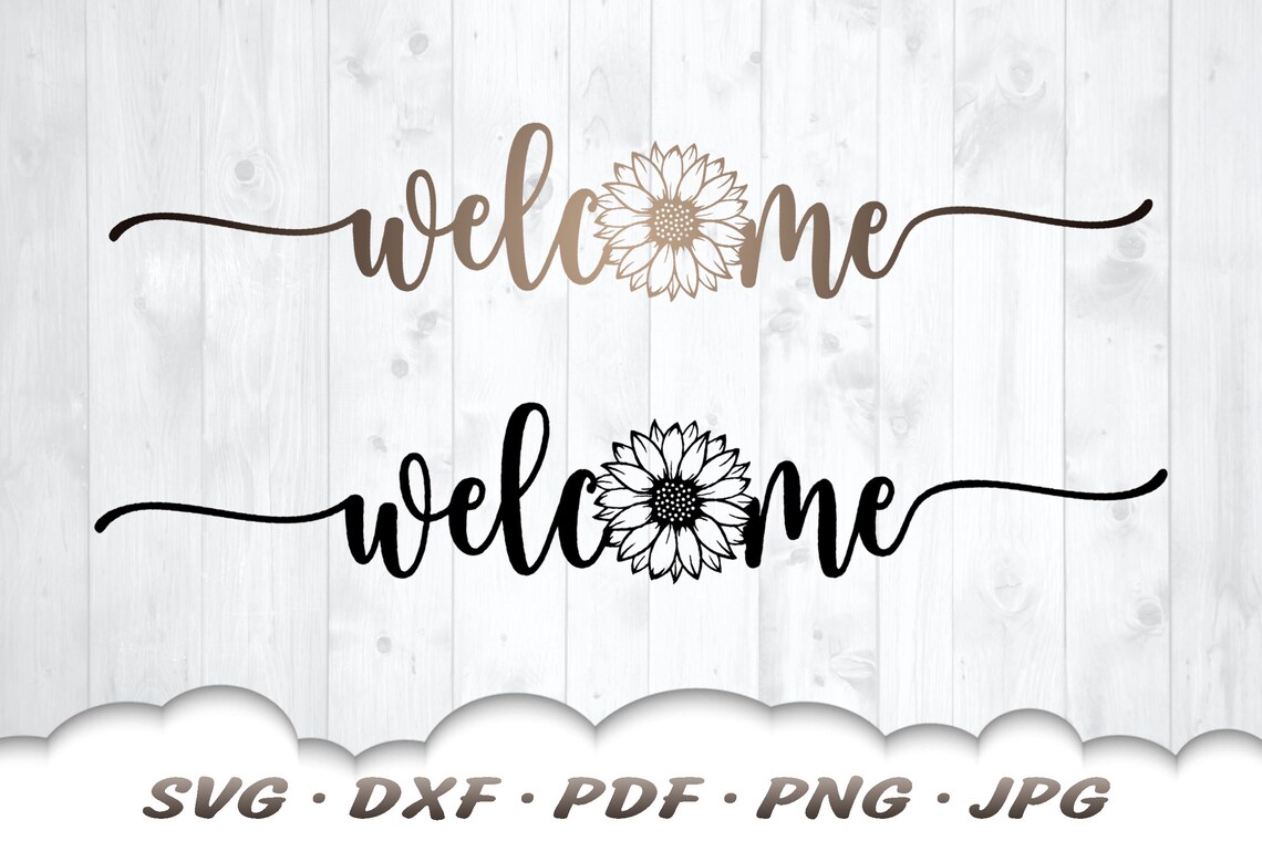 Welcome Sign Sunflower Svg Bundle Sunflower Svg Files For | Etsy