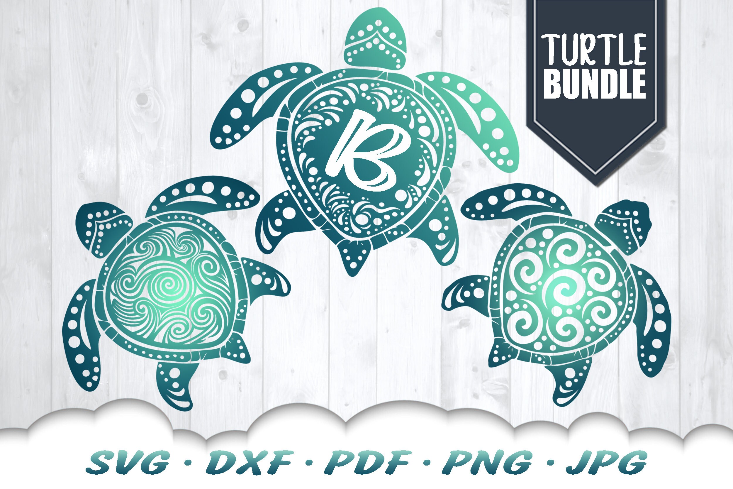 Turtle Svg Bundle Sea Turtle Svg Files for Cricut Beach - Etsy