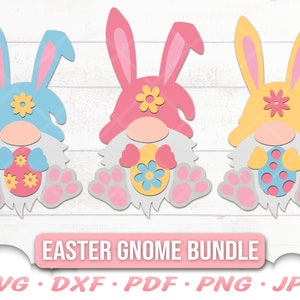 Easter Gnome SVG Bundle - Gnome Svg - Easter Bunny Gnome - Easter Bunny Svg - Easter Shirt Svg - Bunny Svg - Easter Svg - Cricut Silhouette
