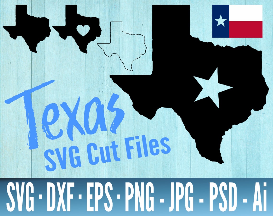 Texas State SVG Bundle Texas State Shape Cut File Bundle for - Etsy