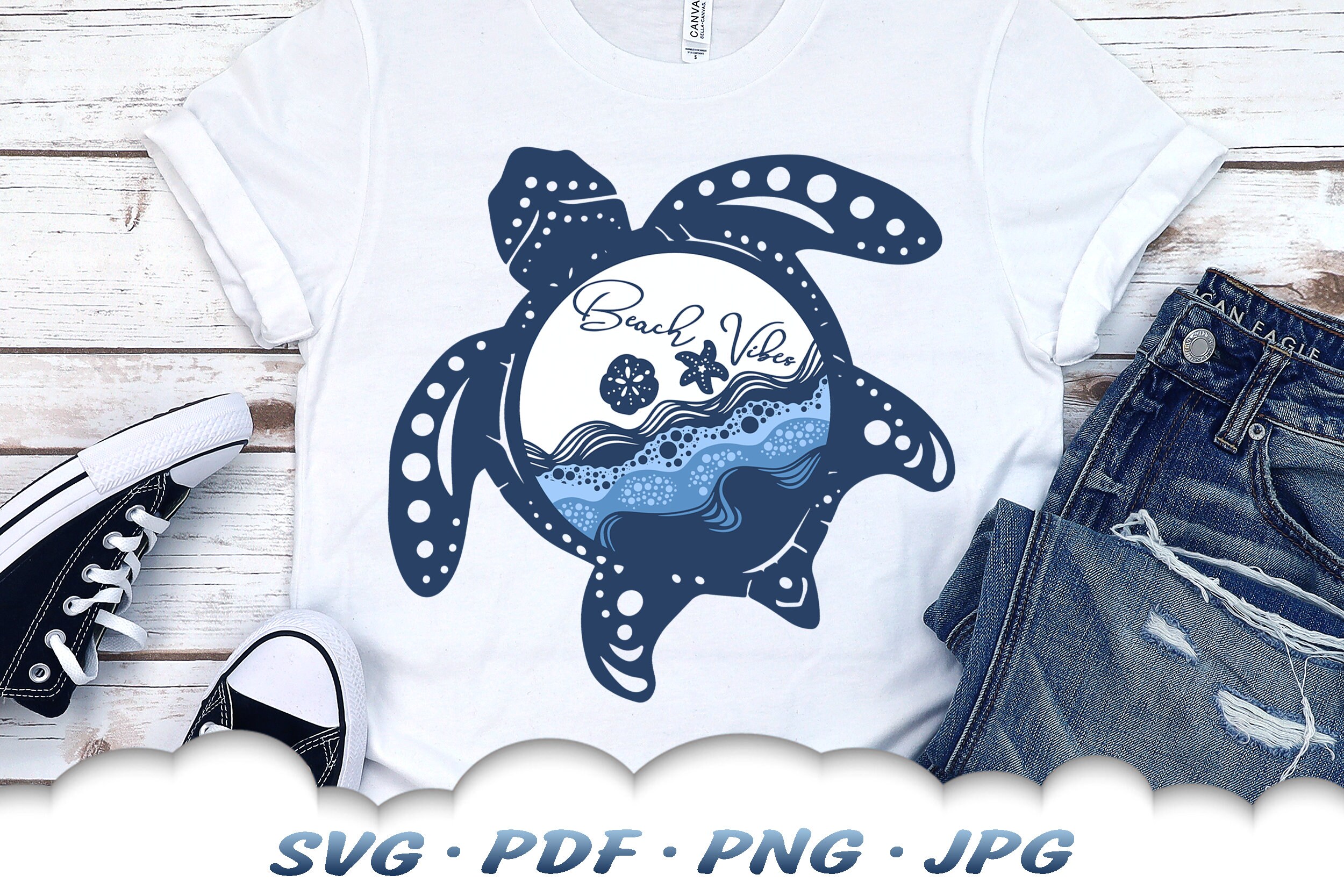 Beach Vibes Turtle Svg Sea Turtle Svg Files For Cricut | Etsy