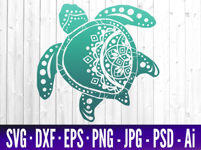 Download Turtle Mandala SVG Files For Cricut Sea Turtle SVG Sea | Etsy