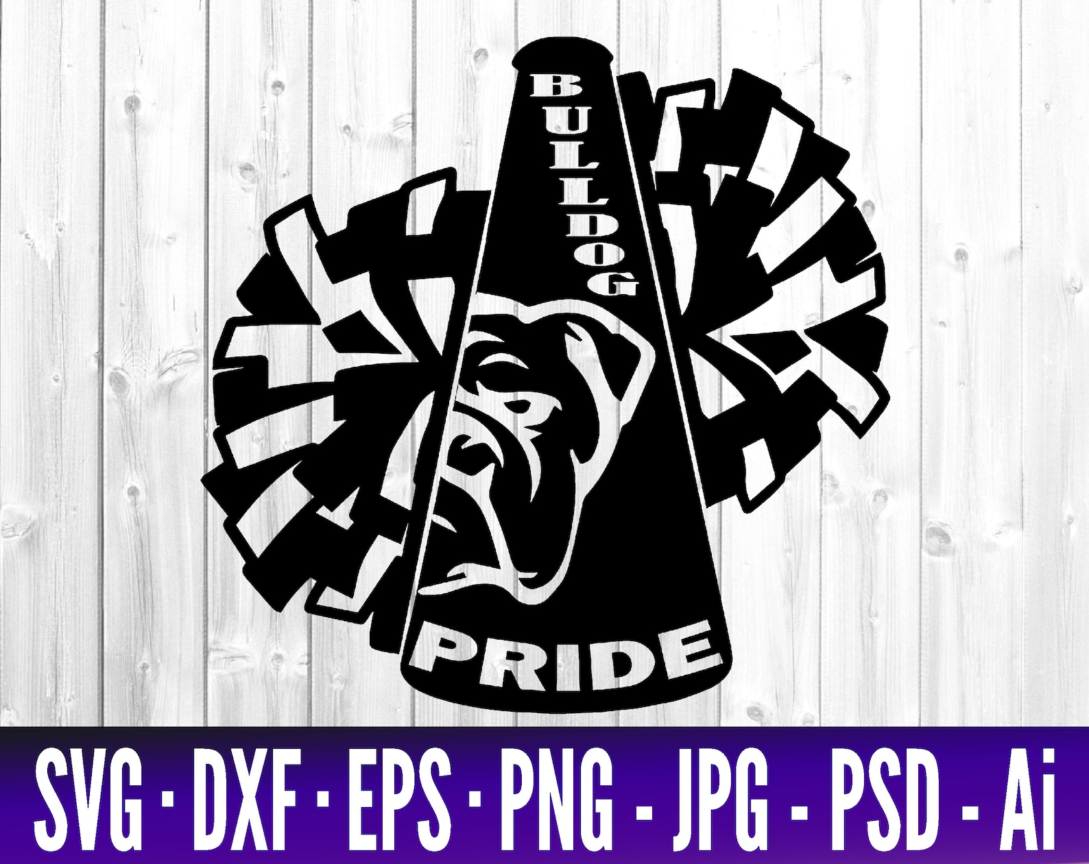 Bulldog Cheer SVG Bulldogs Cheer Mascot SVG Cheerleader | Etsy