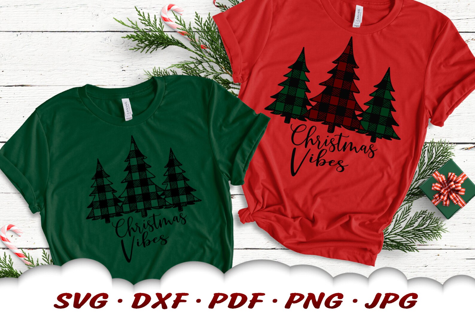 Download Plaid Christmas Vibes Svg Christmas Svg Files For Cricut ...