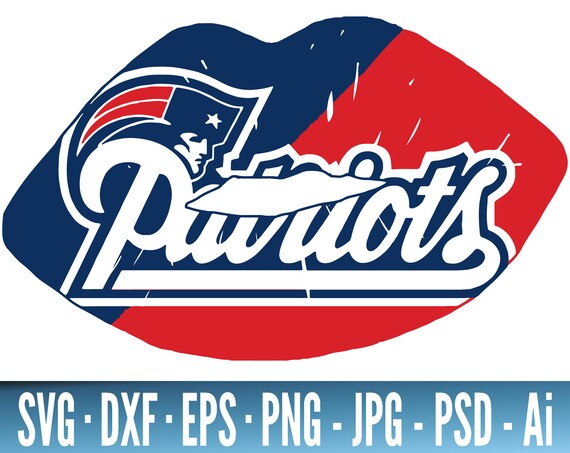New England Patriots Lips Svg Football Svg Files For Cricut Etsy